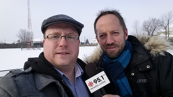 Selfie Radio-Canadien aec le journaliste Hugo Lavoie