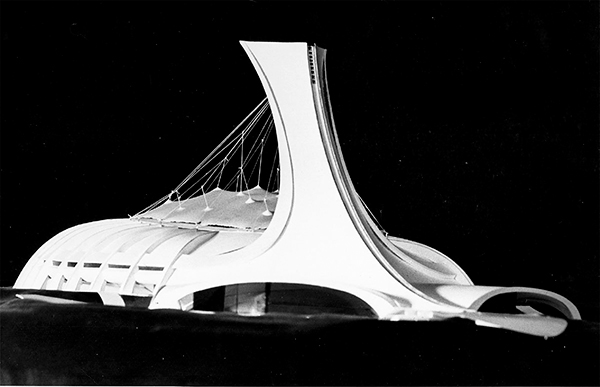 Maquette du Stade olympique dévoilé en 1972 