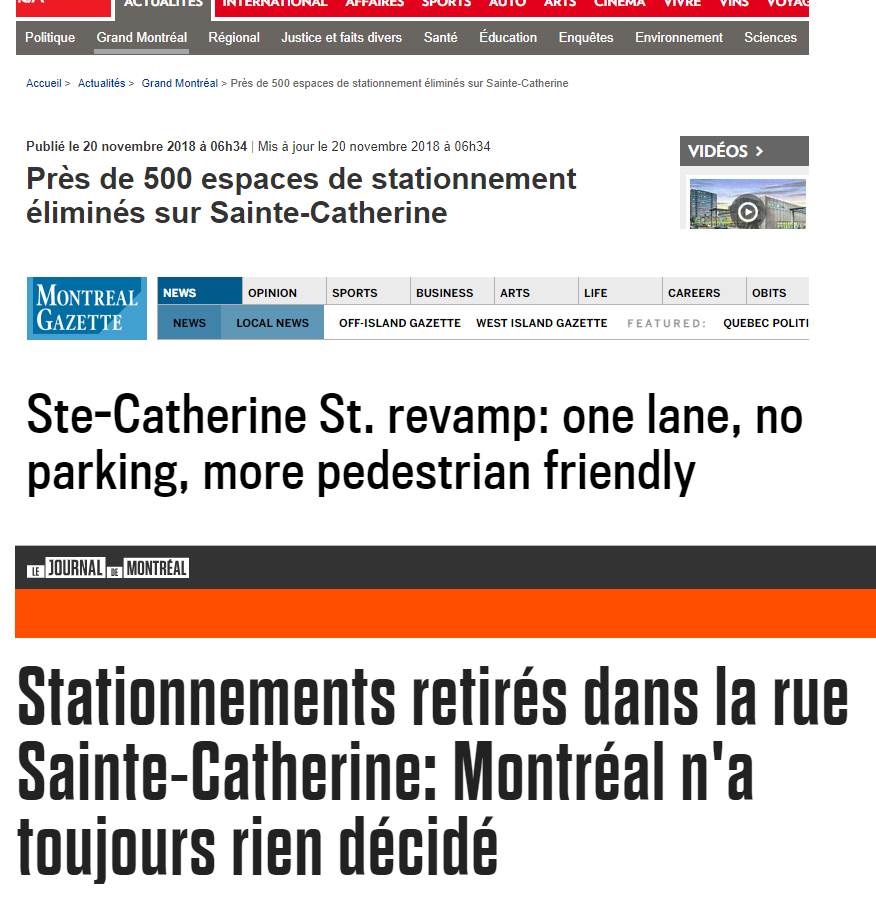 Les grand titres de La Presse, The Gazette et Journal de Montréal.