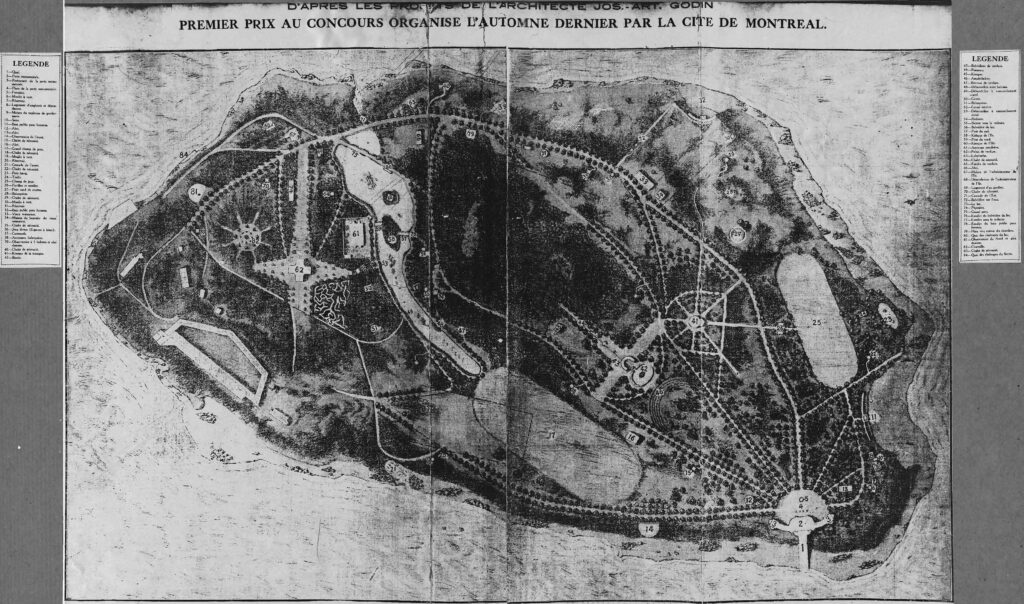 Plan de l'Île Sainte-Hélène en 1901
